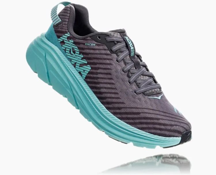 Adidasi Alergare Hoka One One Rincon Dama Gri/Turcoaz Deschis